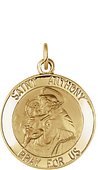 14K Yellow 18 mm St. Anthony Medal