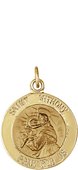 14K Yellow 15 mm St. Anthony Medal