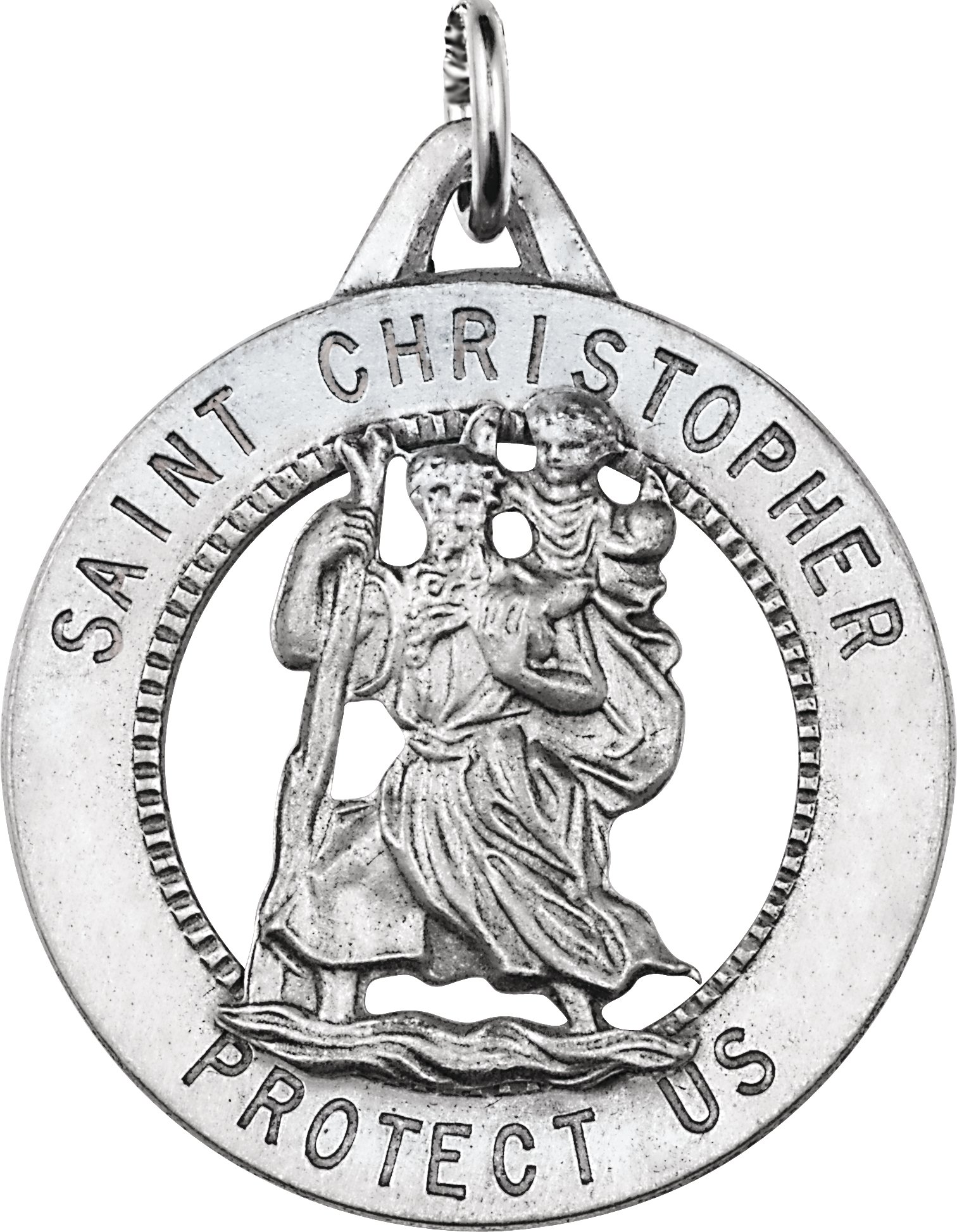 Sterling Silver 33 mm St. Christopher Medal  