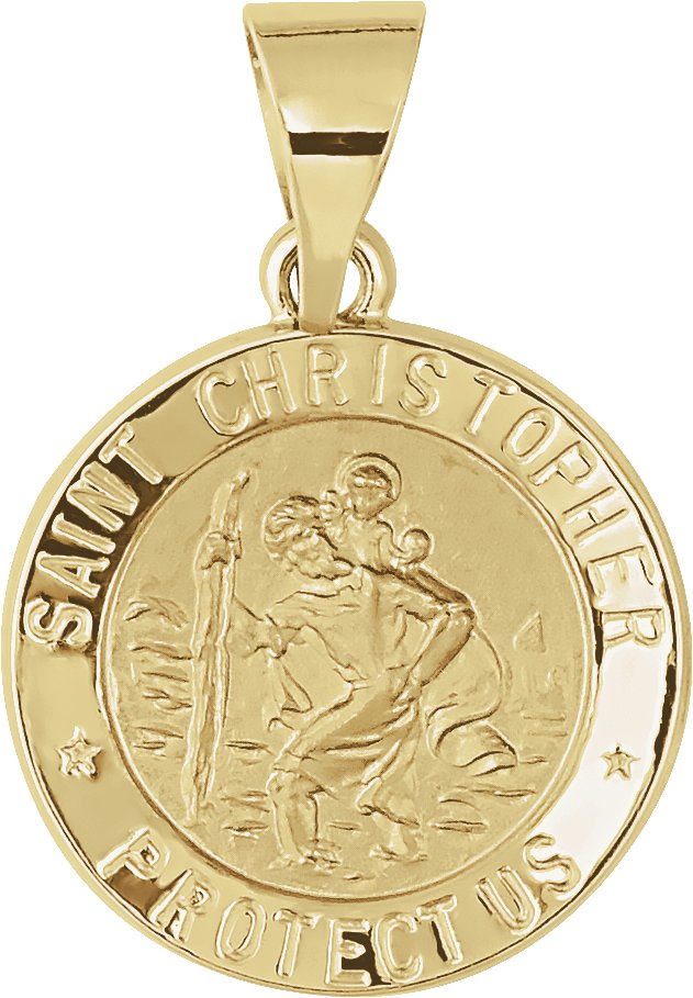 Hollow Round St. Christopher Medal Ref 783712
