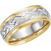 18KY and Platinum 7mm Wedding Band Ref 330580