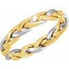 14K Yellow White 3.5 mm Woven Band Size 4 Ref 3343686