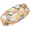 14K Tri Color 5.5 mm Woven Band Size 5 Ref 65967