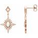 14K Rose Natural White Opal & 1/6 CTW Natural Diamond Celestial Earrings