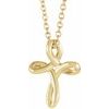 14K Yellow 13.35x10.42 mm Youth Cross 16 18 inch Necklace Ref. 16616229