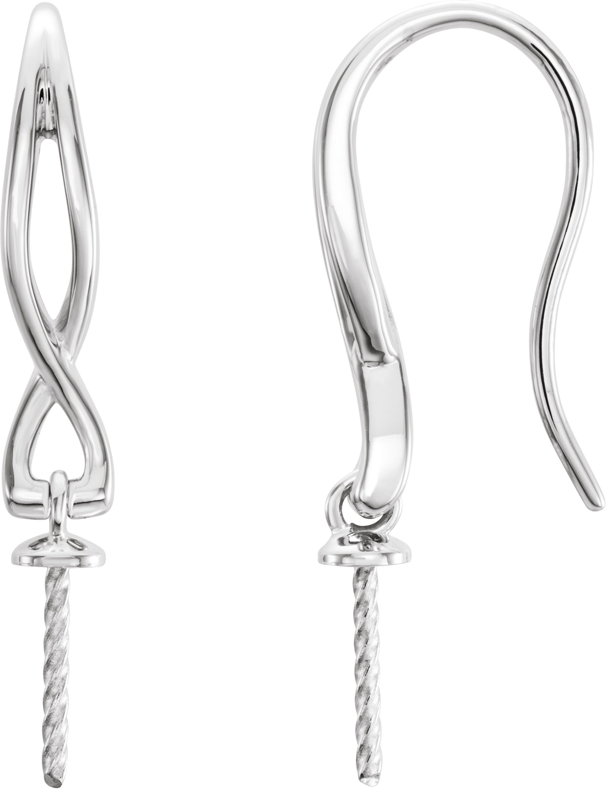 Infinity-Inspired Pearl Earrings