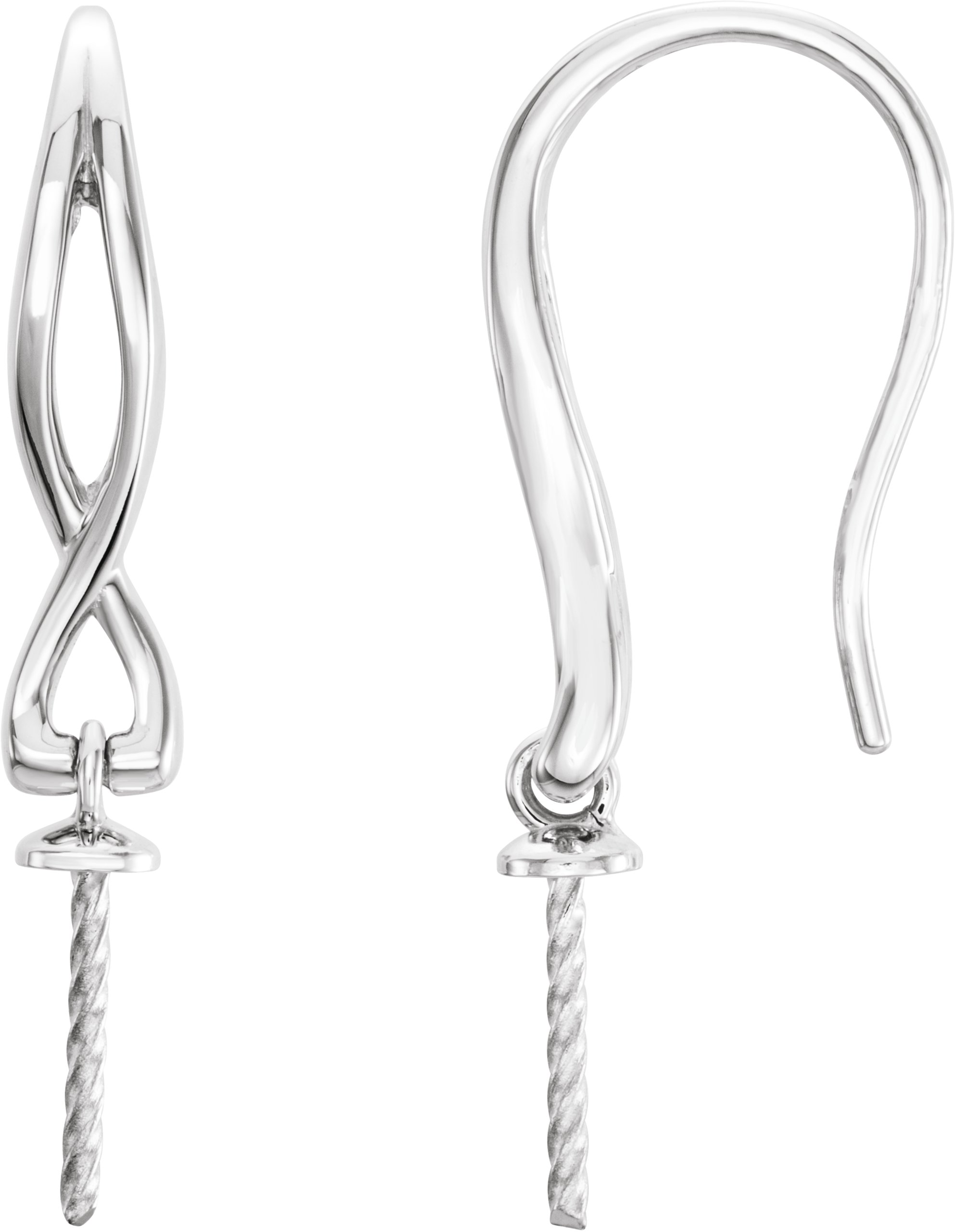 Infinity-Inspired Pearl Earrings