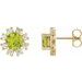 14K Yellow Natural Peridot & .06 CTW Natural Diamond Earrings