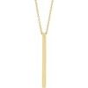 14K Yellow Bar 16 18 inch Necklace Ref. 16264352