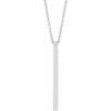 14K White Bar 16 18 inch Necklace Ref. 16264353