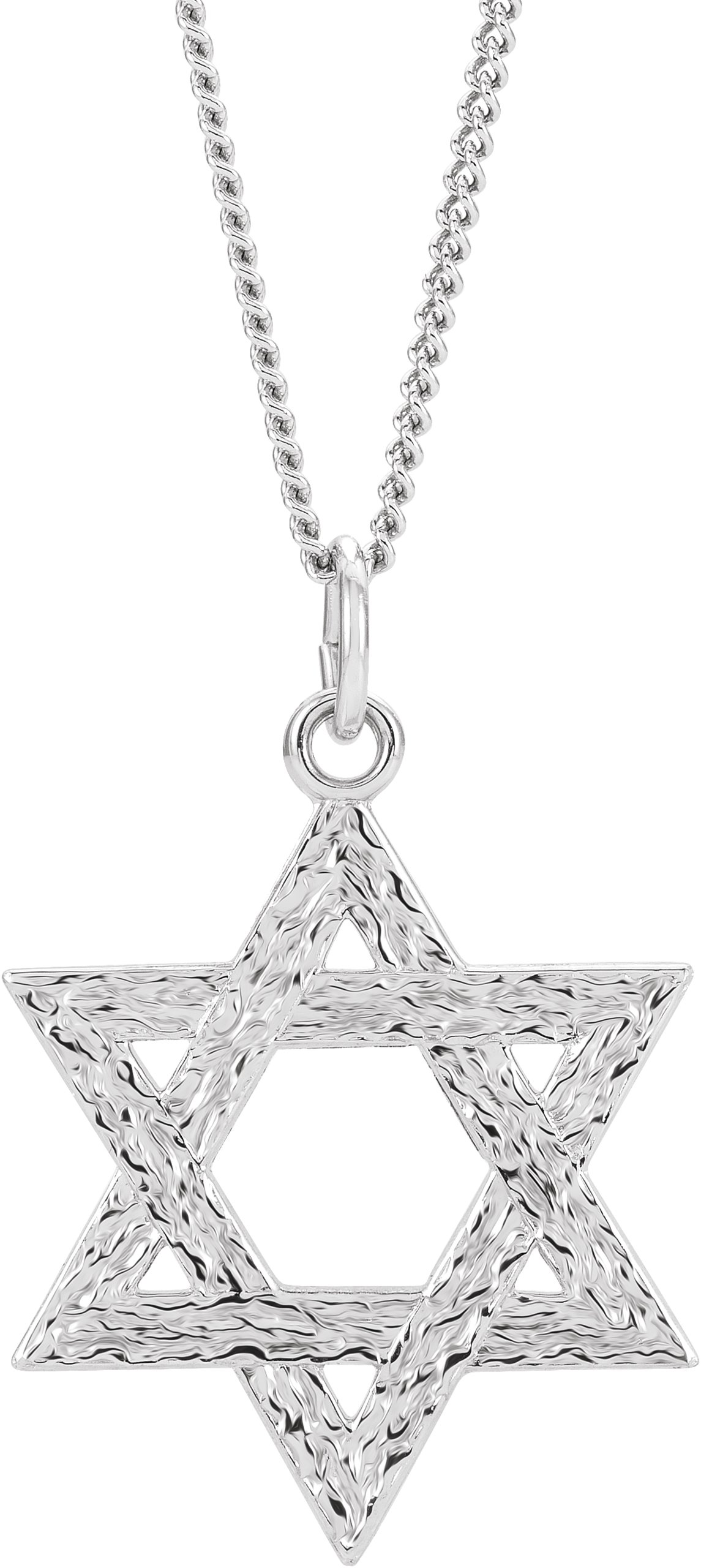 Sterling Silver 25.2x22.7 mm Star of David 18