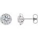 Platinum 2 CTW Natural Diamond Halo-Style Earrings