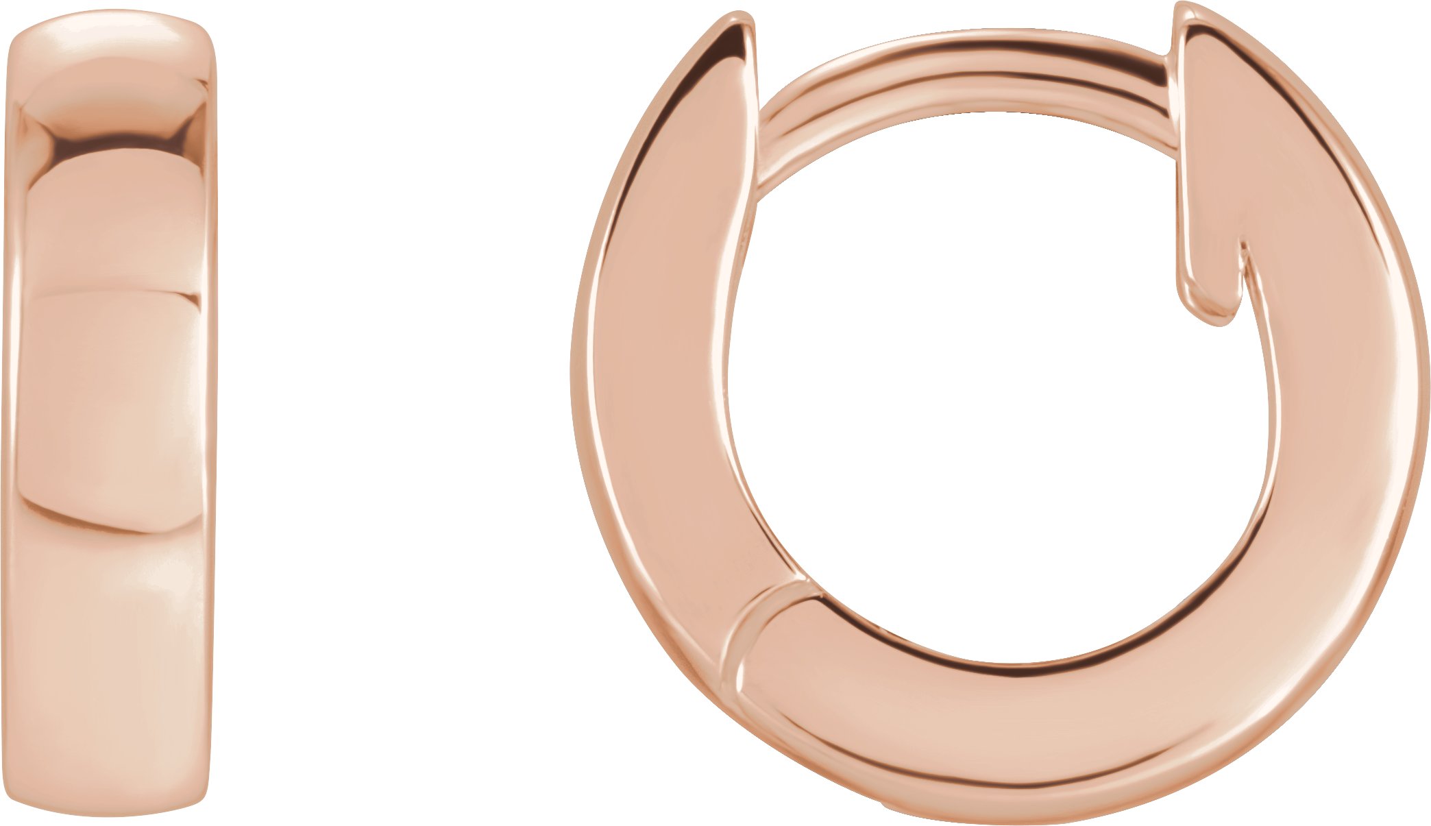 14K Rose Hinged Hoop Earrings Ref. 16685634