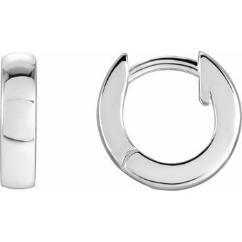 Platinum Hinged Hoop Earrings Ref. 16685635