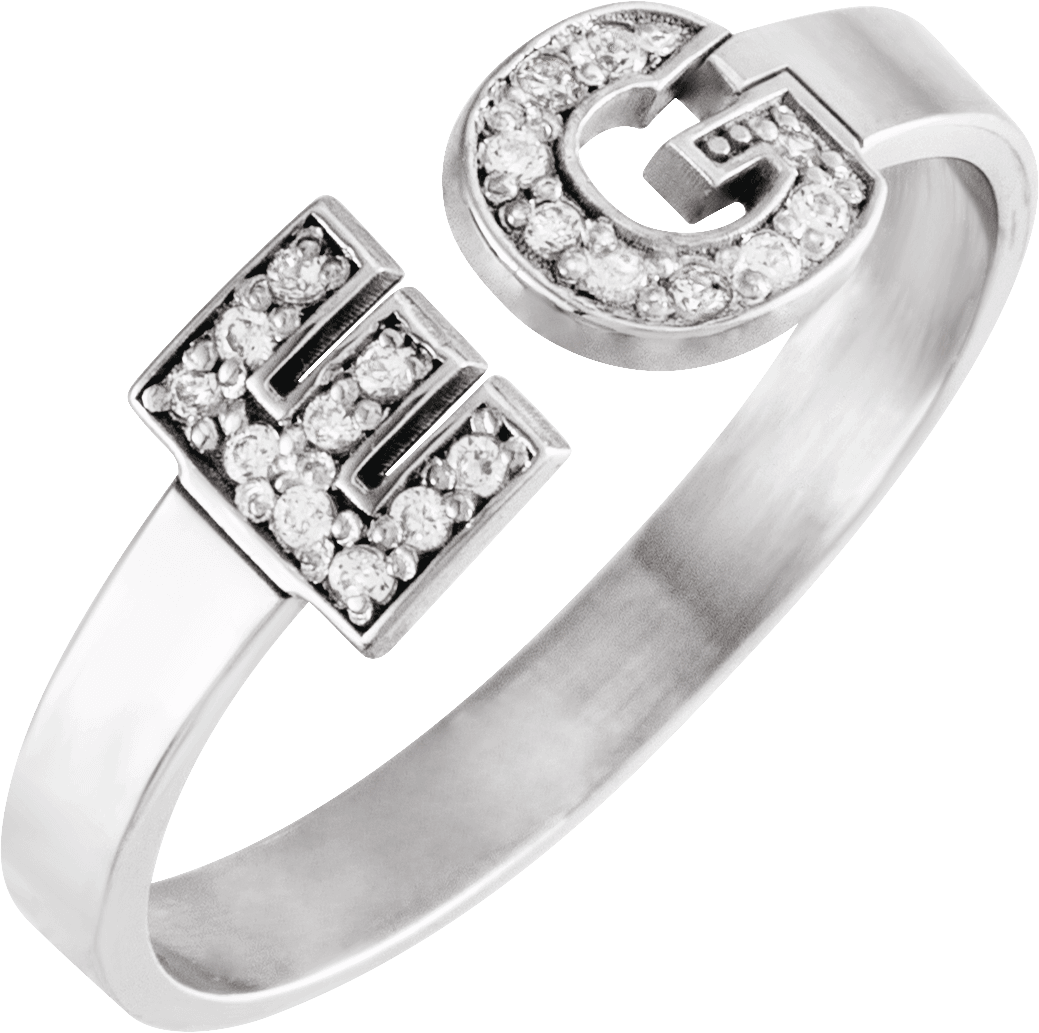 diamond initial ring