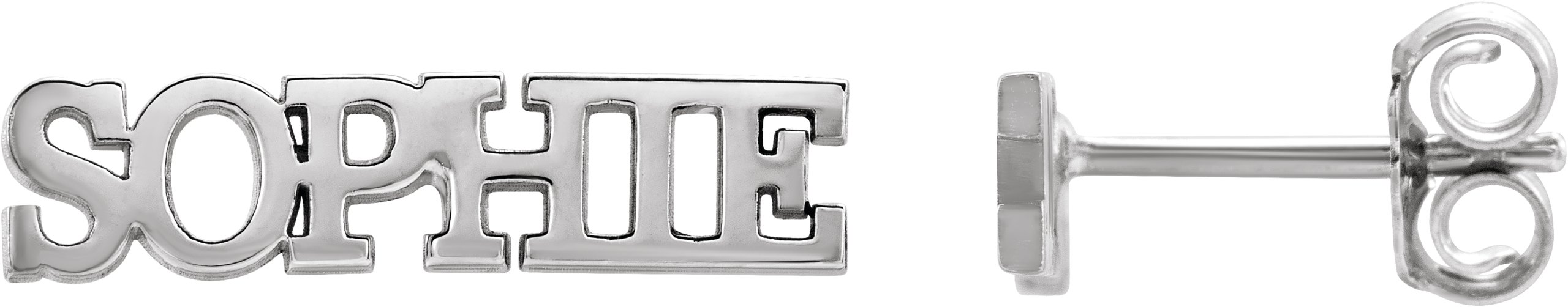 Nameplate Earrings