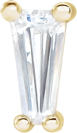 Tapered Baguette 4-Prong Earring Setting