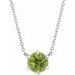 Sterling Silver Natural Peridot Solitaire 18