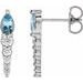 Platinum Natural Aquamarine & 1/4 CTW Natural Diamond Earrings