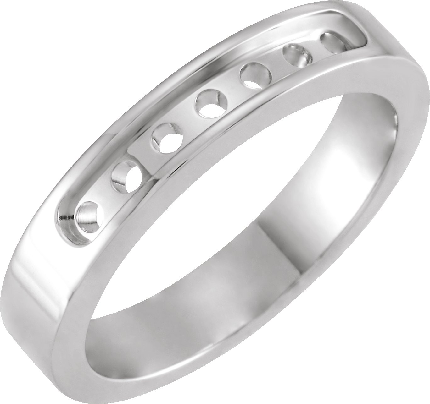 14K X1 White 2.7 mm Round Band Mounting Size 11.5