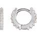 14K White 10.3 mm 1/4 CTW Natural Diamond Huggie Hoop Earrings
