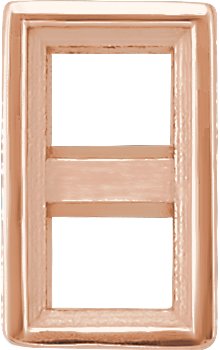 Straight Baguette Bezel-Set Earring Setting
