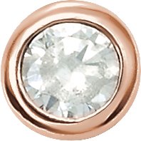 Round Micro Bezel-Set Earring Setting