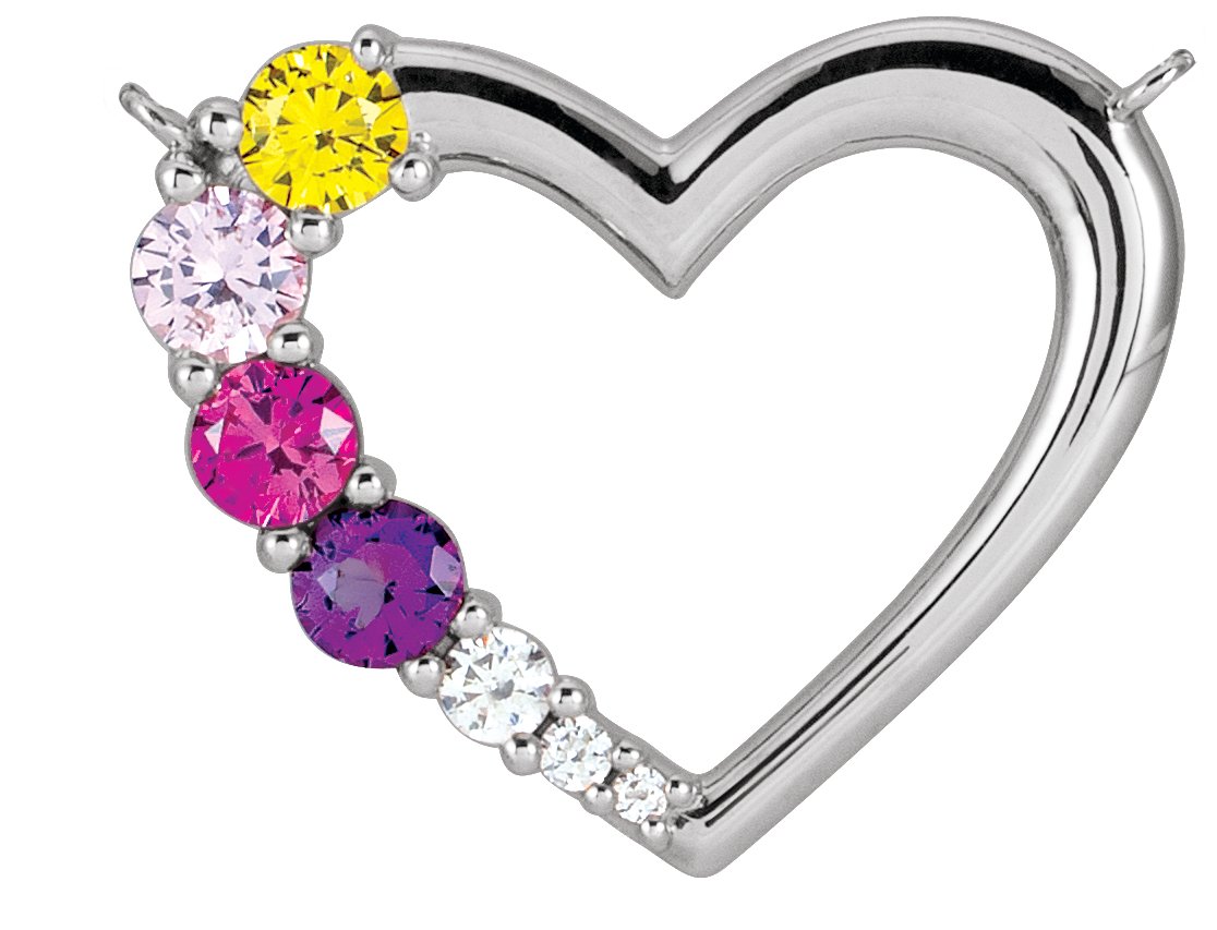 Family Heart Necklace or Center