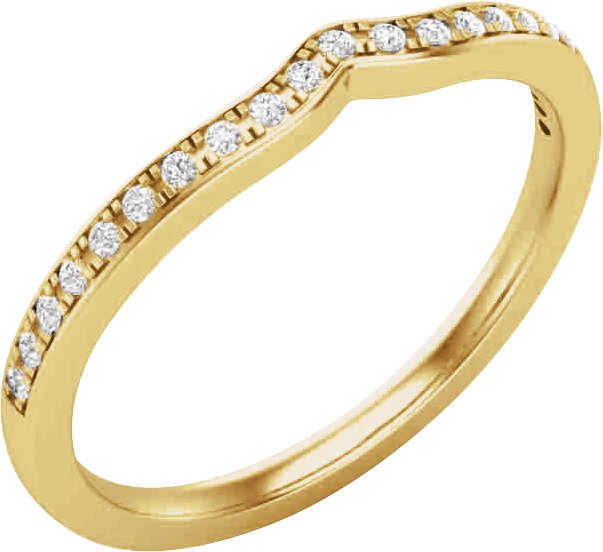 14K Yellow 1/5 CTW Natural Diamond Matching Band