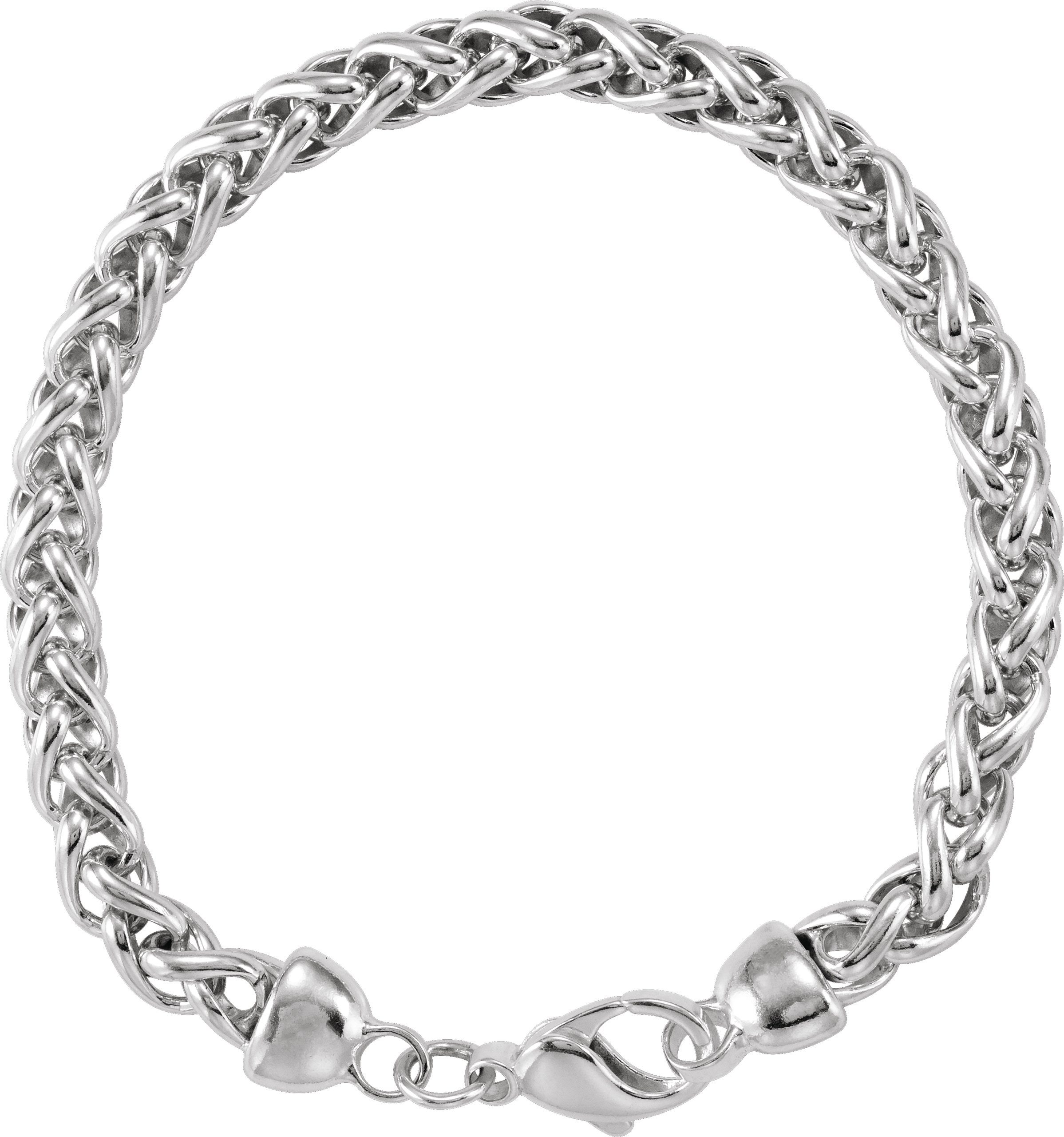 Sterling Silver Wheat 8" Chain 
