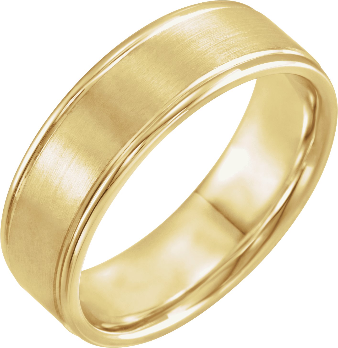 14K Yellow 7 mm Grooved Band Size 14 Ref 16343419