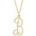 14K Yellow Gold-Plated Sterling Silver Script Initial B 16-18