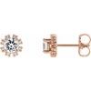 14K Rose Sapphire and .07 CTW Diamond Earrings Ref 15389092