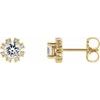 14K Yellow Sapphire and .07 CTW Diamond Earrings Ref 15389159