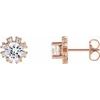14K Rose 2 CTW Diamond Earrings Ref 15389453