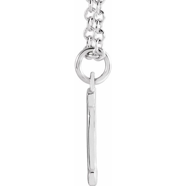 Sterling Silver Initial I Dangle 16