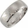 Damascus Steel 8 mm Patterned Beveled Edge Band Size 13 Ref 16488821