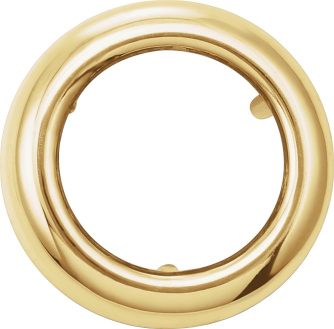 Round Back-Set Lightweight Earring Setting