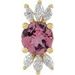 14K Yellow Natural Pink Tourmaline & 1/5 CTW Natural Diamond Pendant