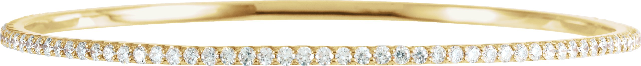 14K Yellow 3 CTW Lab-Grown Diamond Stackable Bangle 8 Bracelet