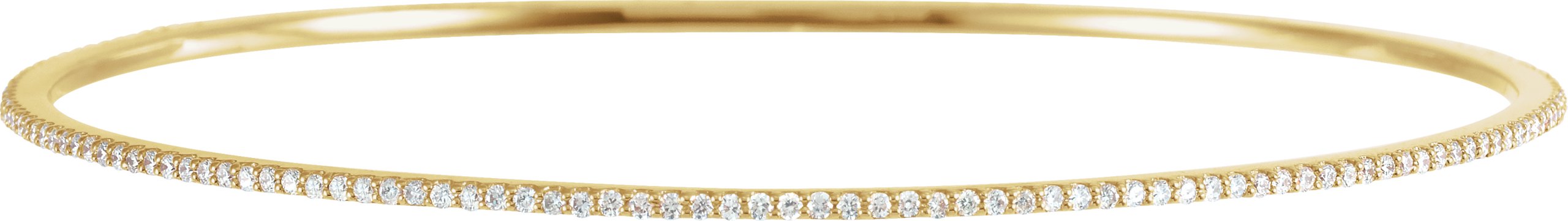 14K Yellow 1 CTW Diamond Stackable Bangle 8 Bracelet