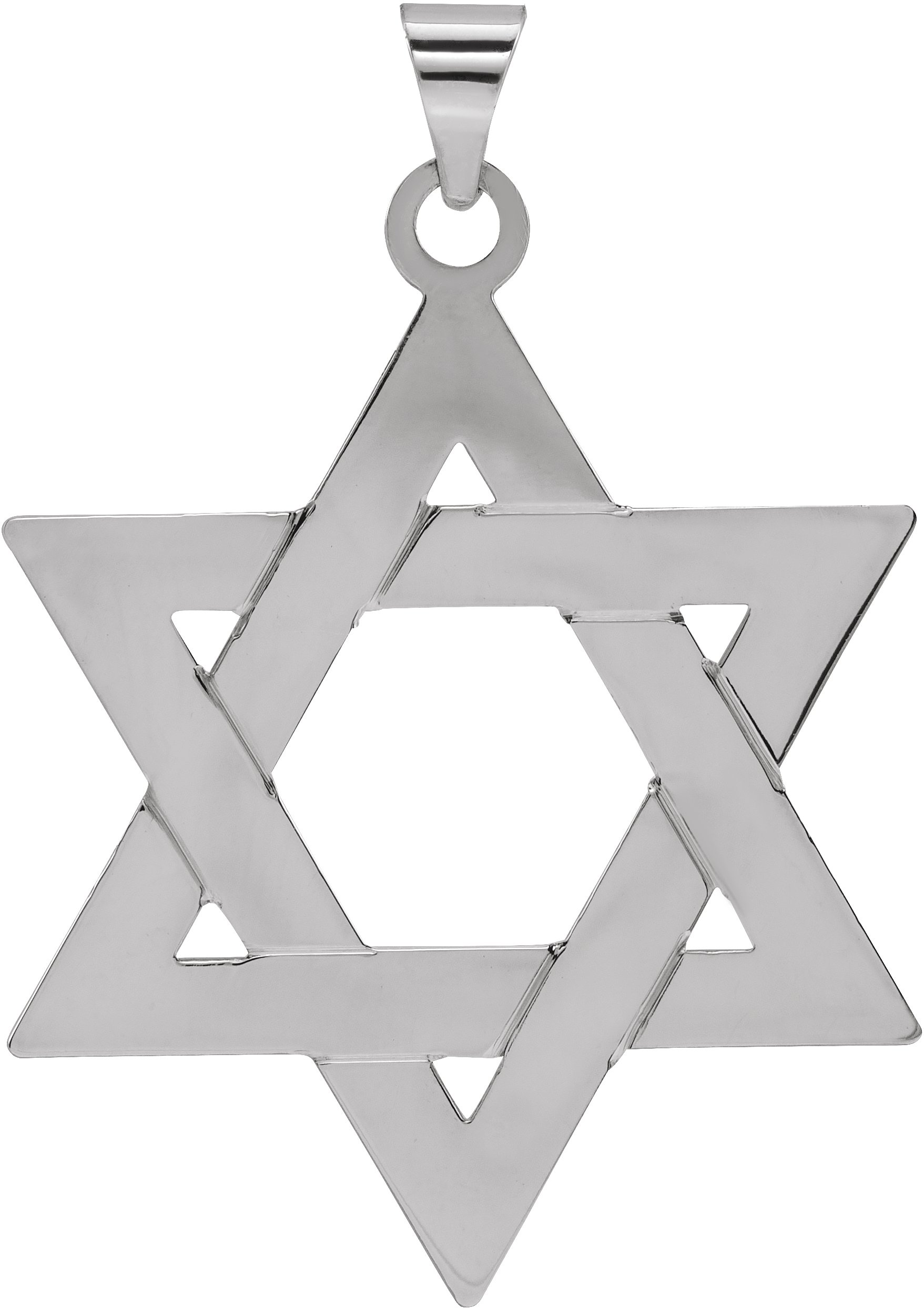 Sterling Silver 32x26 mm Star of David Pendant Ref 3121486