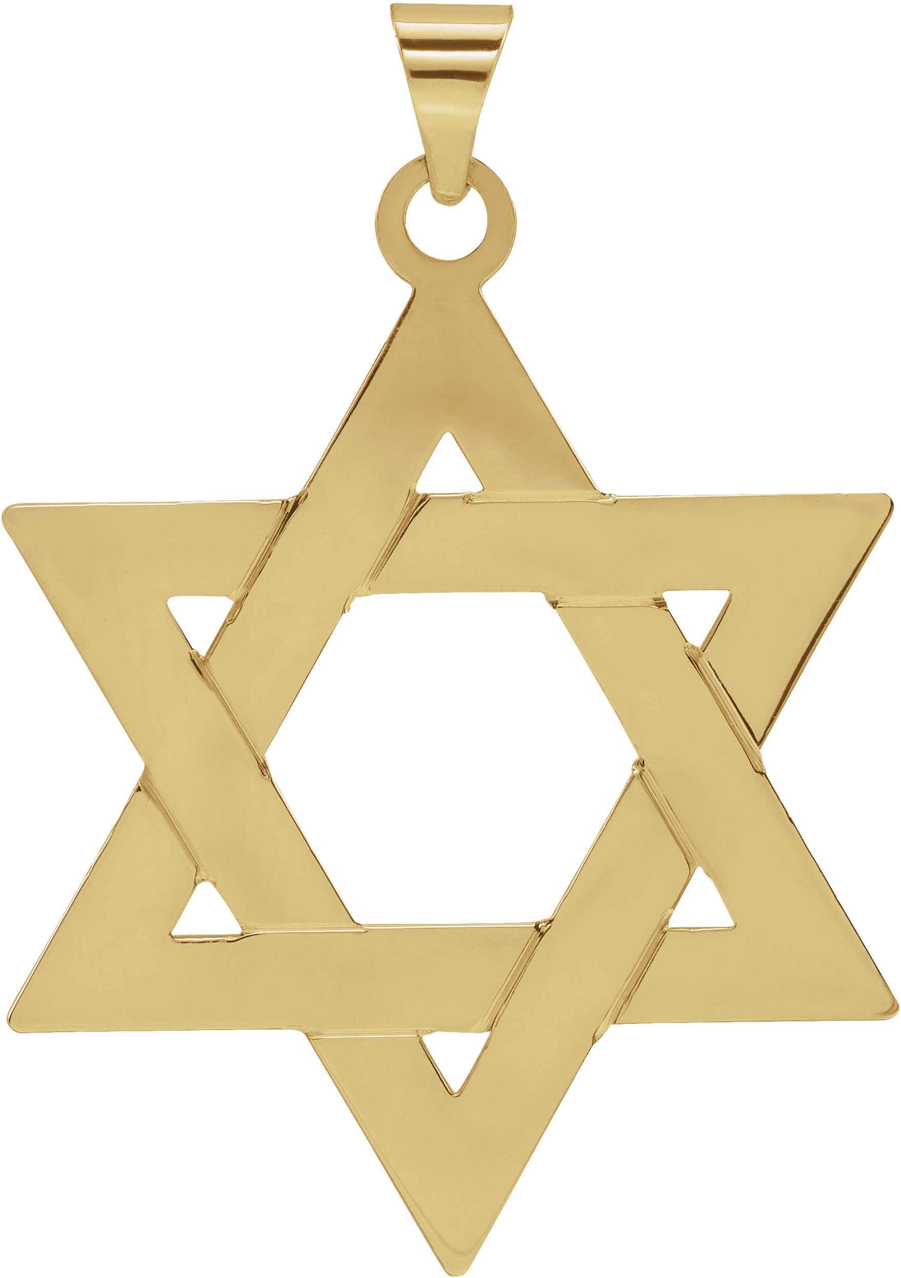 14K Yellow 32x26 mm Star of David Pendant Ref 53782