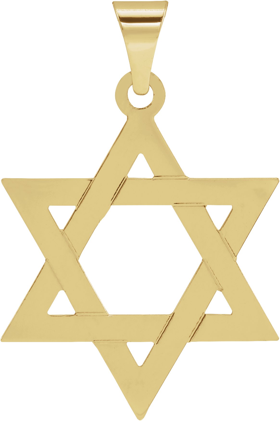 14K Yellow 25x19 mm Star of David Pendant Ref 275044