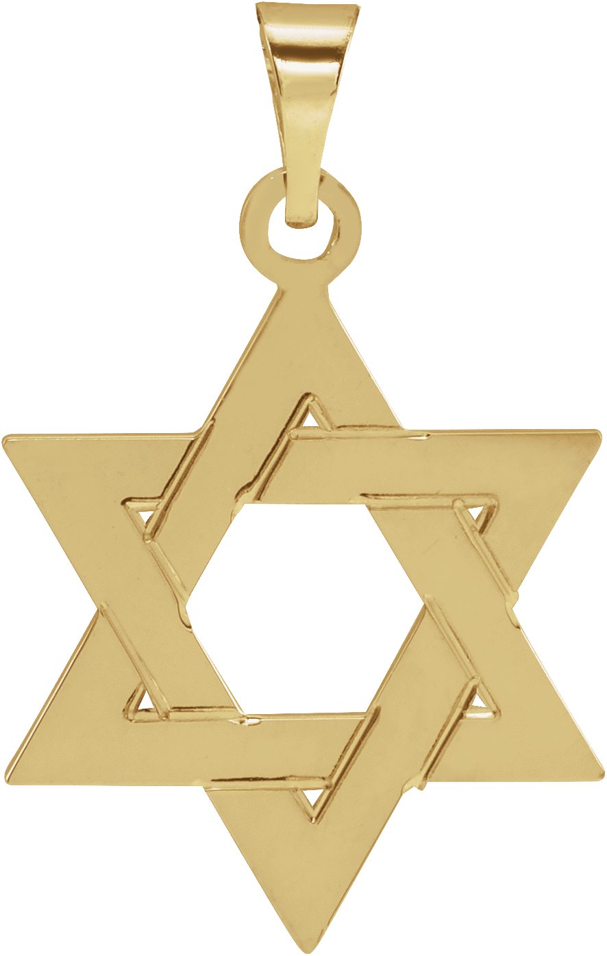 14K Yellow 17x15 mm Star of David Pendant Ref 161284