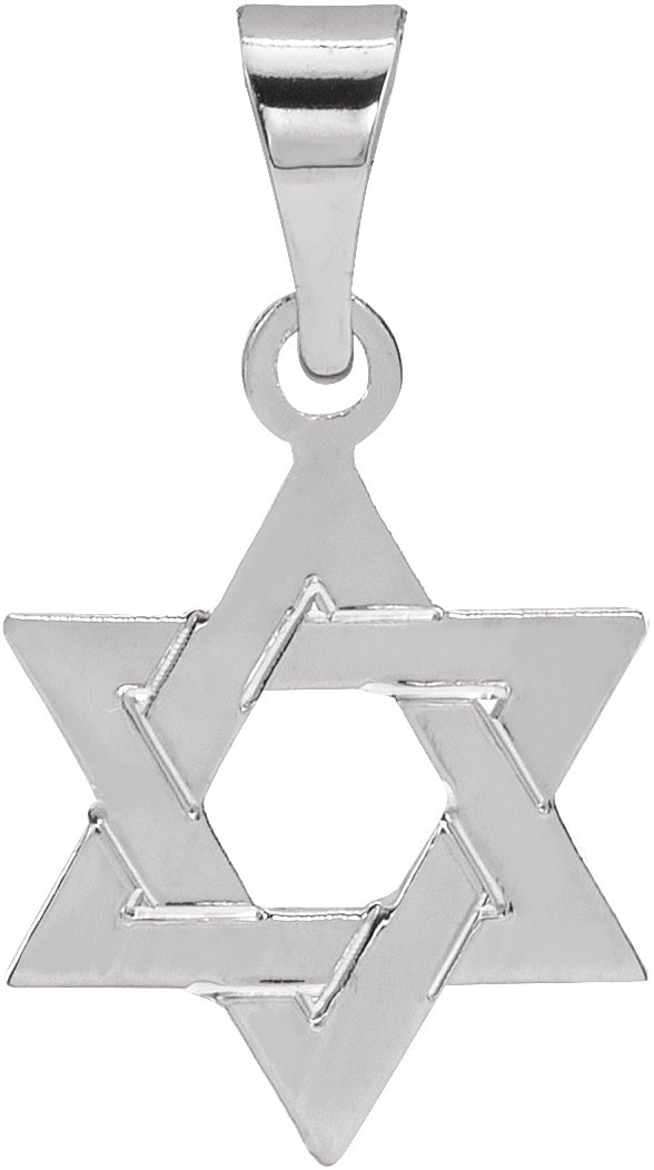 Sterling Silver 12x9 mm Star of David Pendant

 Ref 16534485