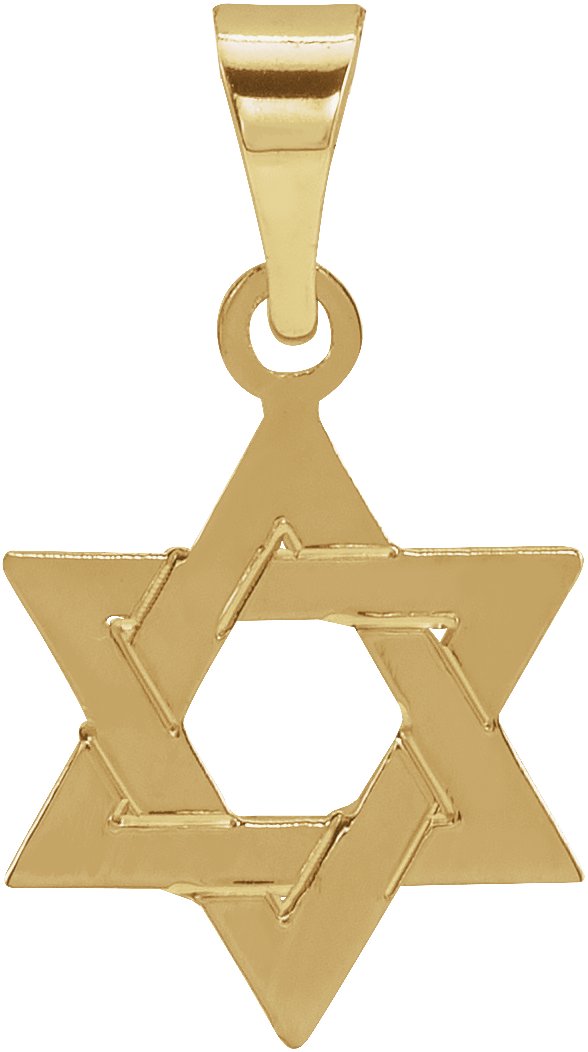 14K Yellow 12x9 mm Star of David Pendant Ref 161819