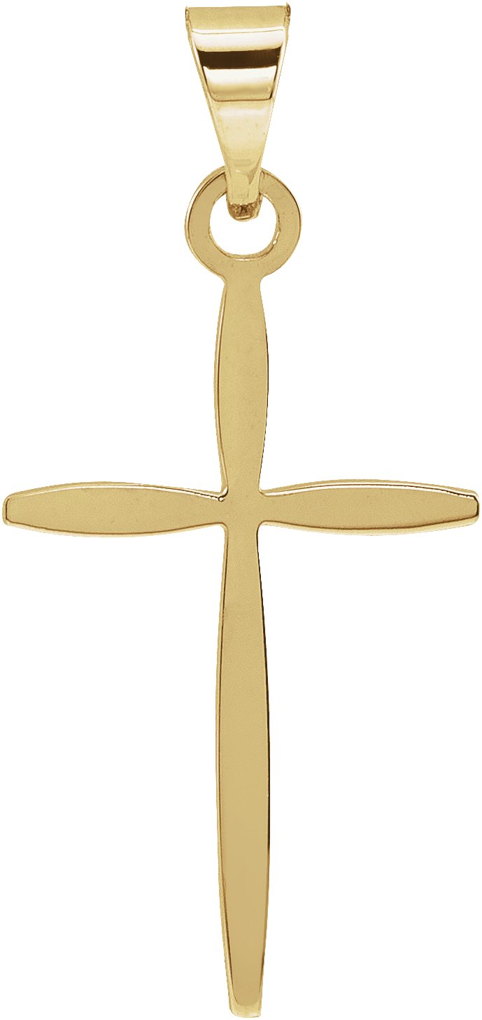 14K Yellow Cross Pendant