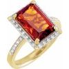 Madeira Citrine and Diamond Halo Style Ring Ref 2537888