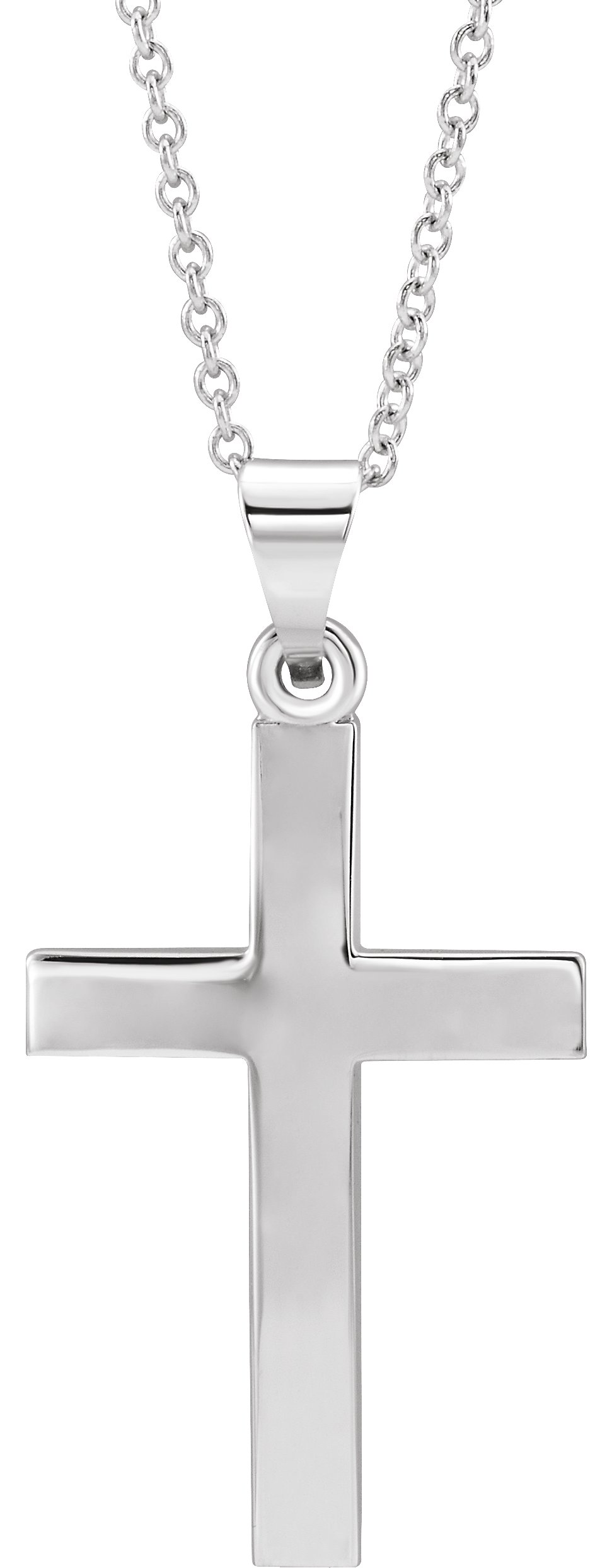 14K White Cross 18